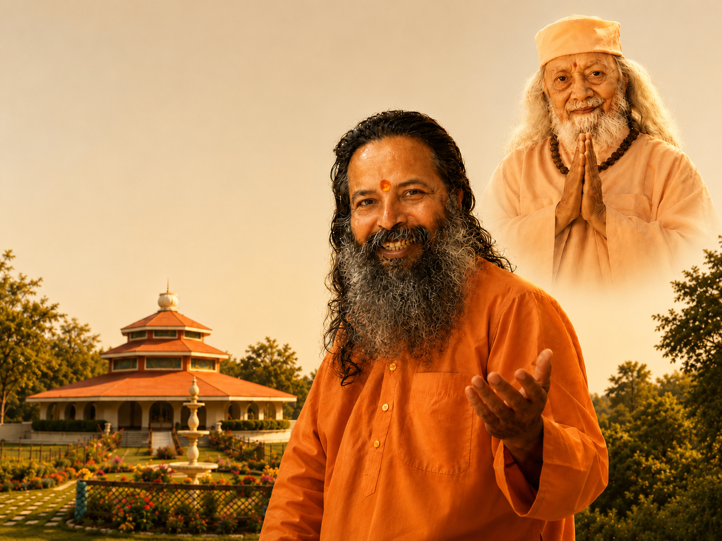 Paramahamsa Hariharanandaji and Paramahamsa Prajnananandaji